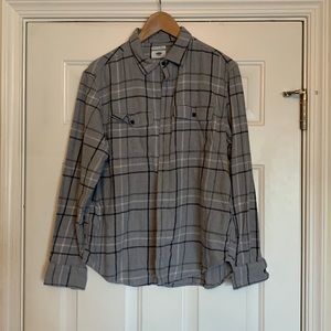 Old Navy Gray Plaid Men's Shirt
